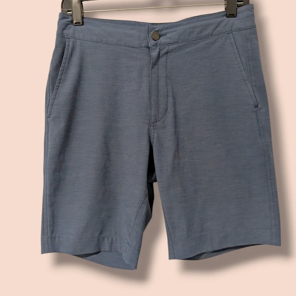 Faherty Blue Tailored Relaxed Straight Leg Drawstring All Day Shorts 9